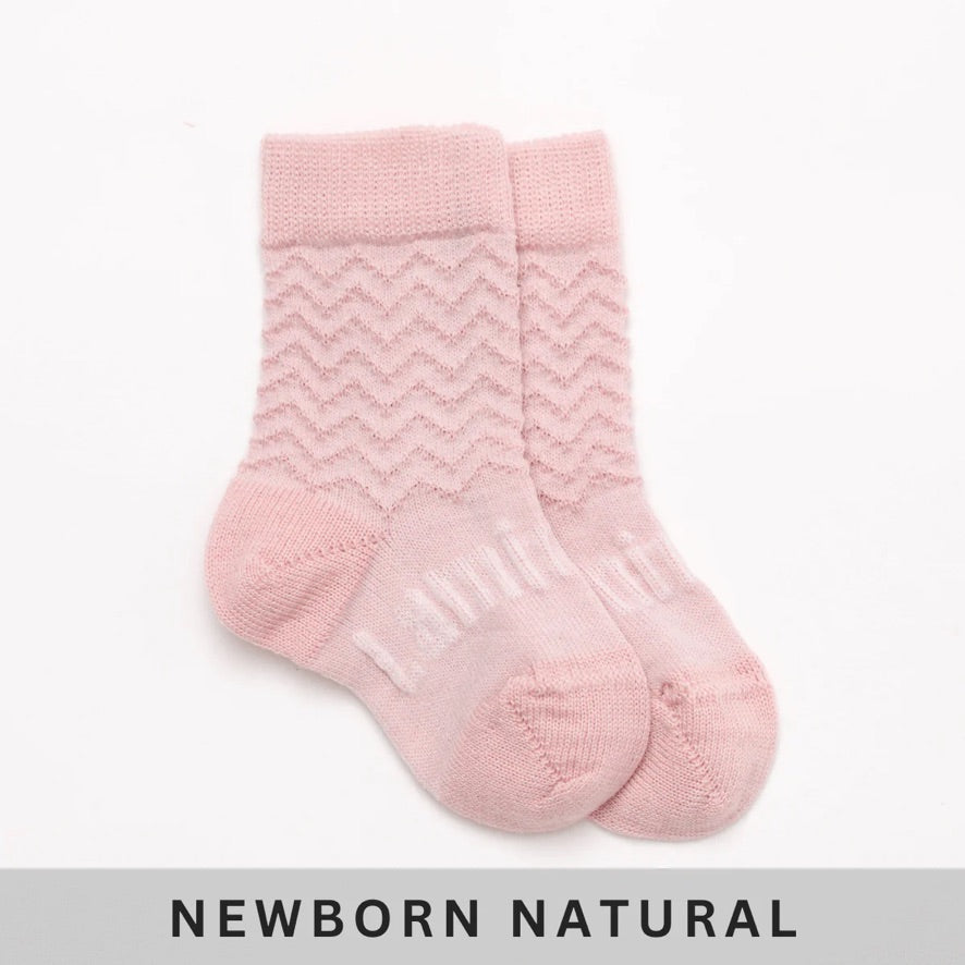 Merino Wool Crew Socks | BABY | Petal