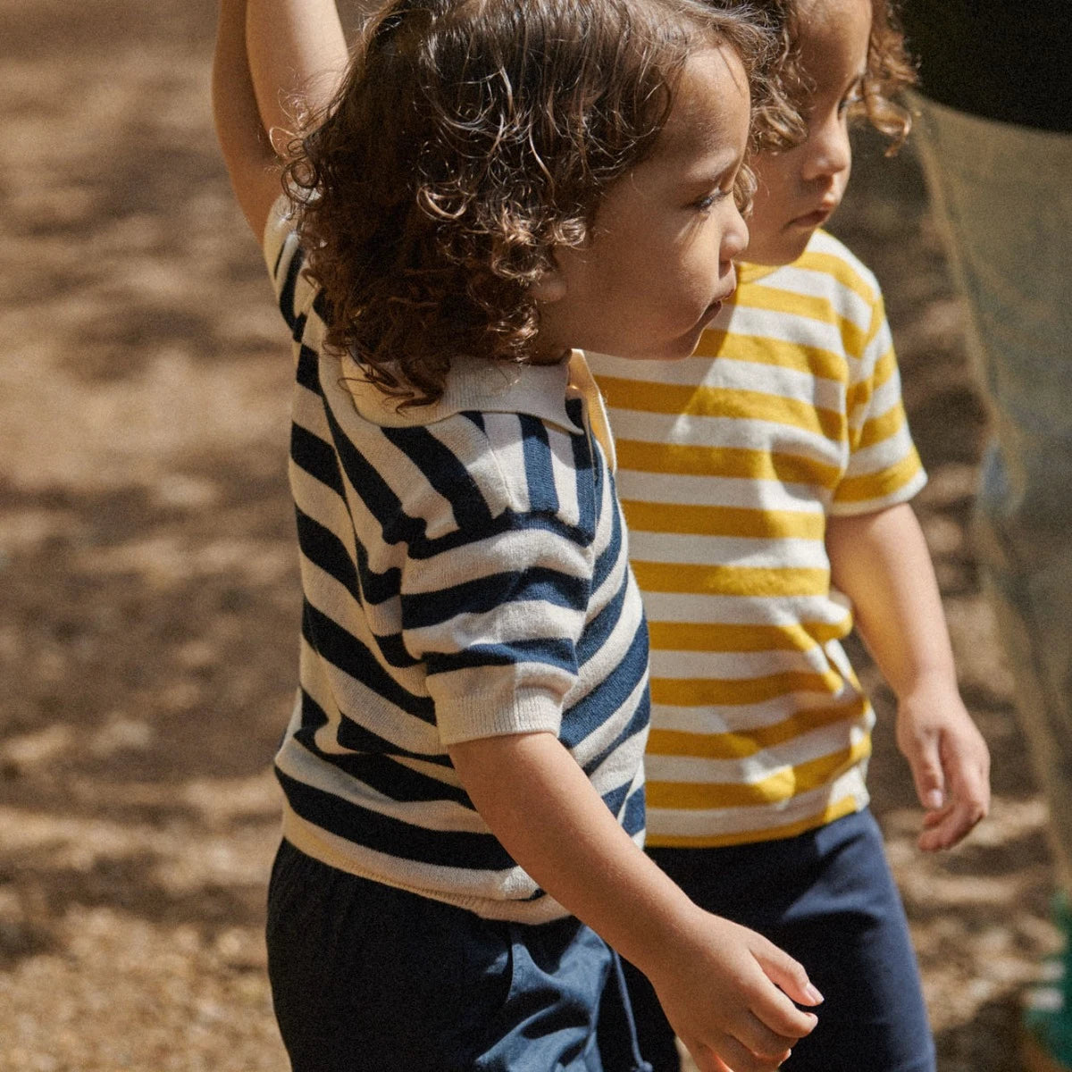 Stevie Polo - NAVY BOLD STRIPE