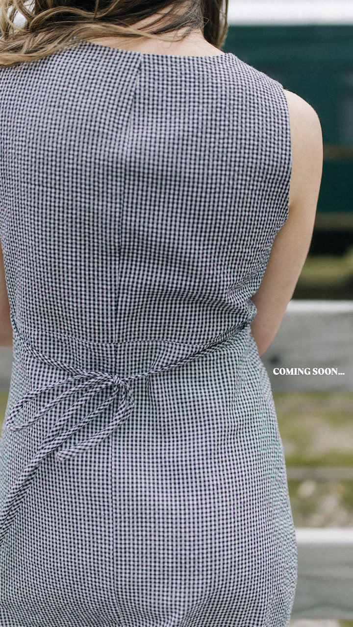 Claudia dress - black/white gingham