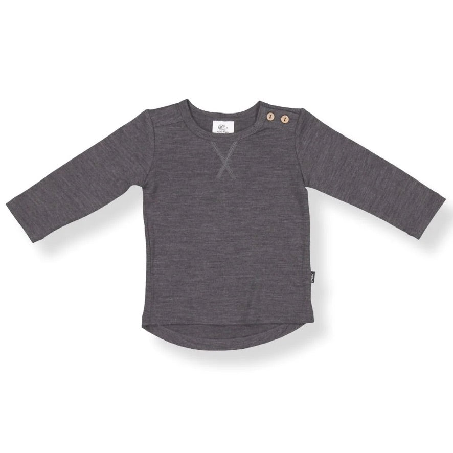 WYATT LONGSLEEVE TEE - Iron Marle