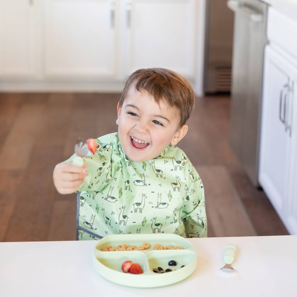 Bumkins Silicone Grip Dish - Sage