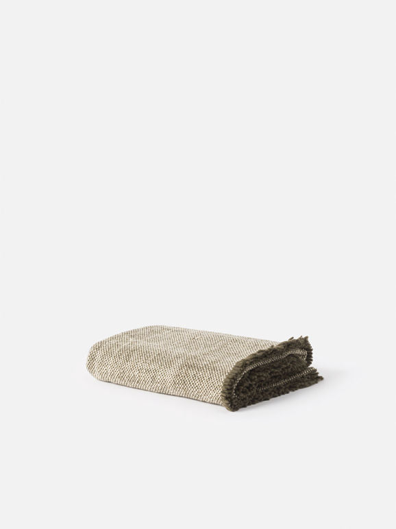Hutt Wool Throw - Ivy/Natural