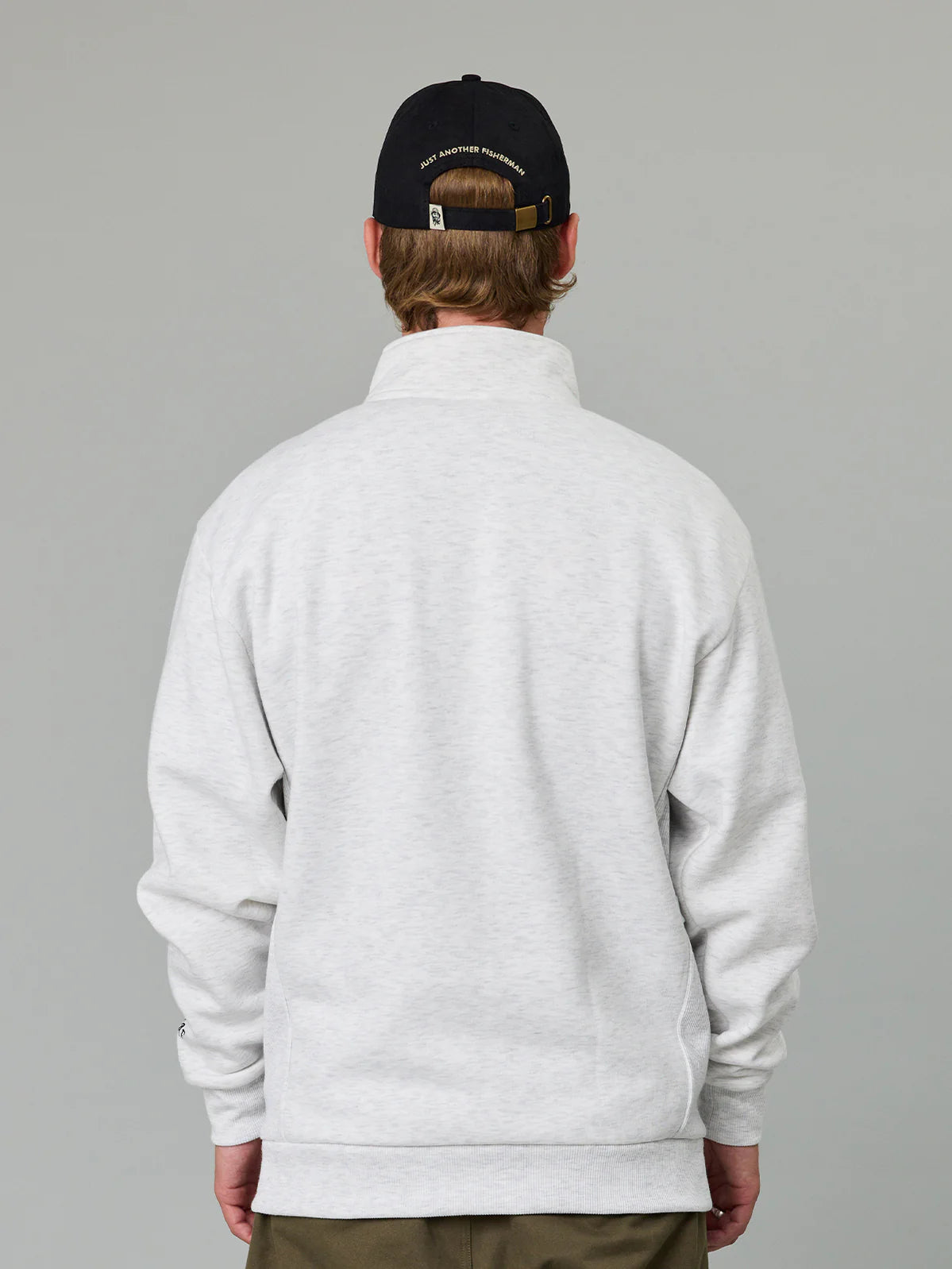 STAMP COASTAL 1/4 ZIP - SILVER MARLE
