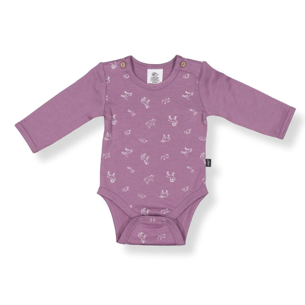 RILEY BODYSUIT - Mauve Animal
