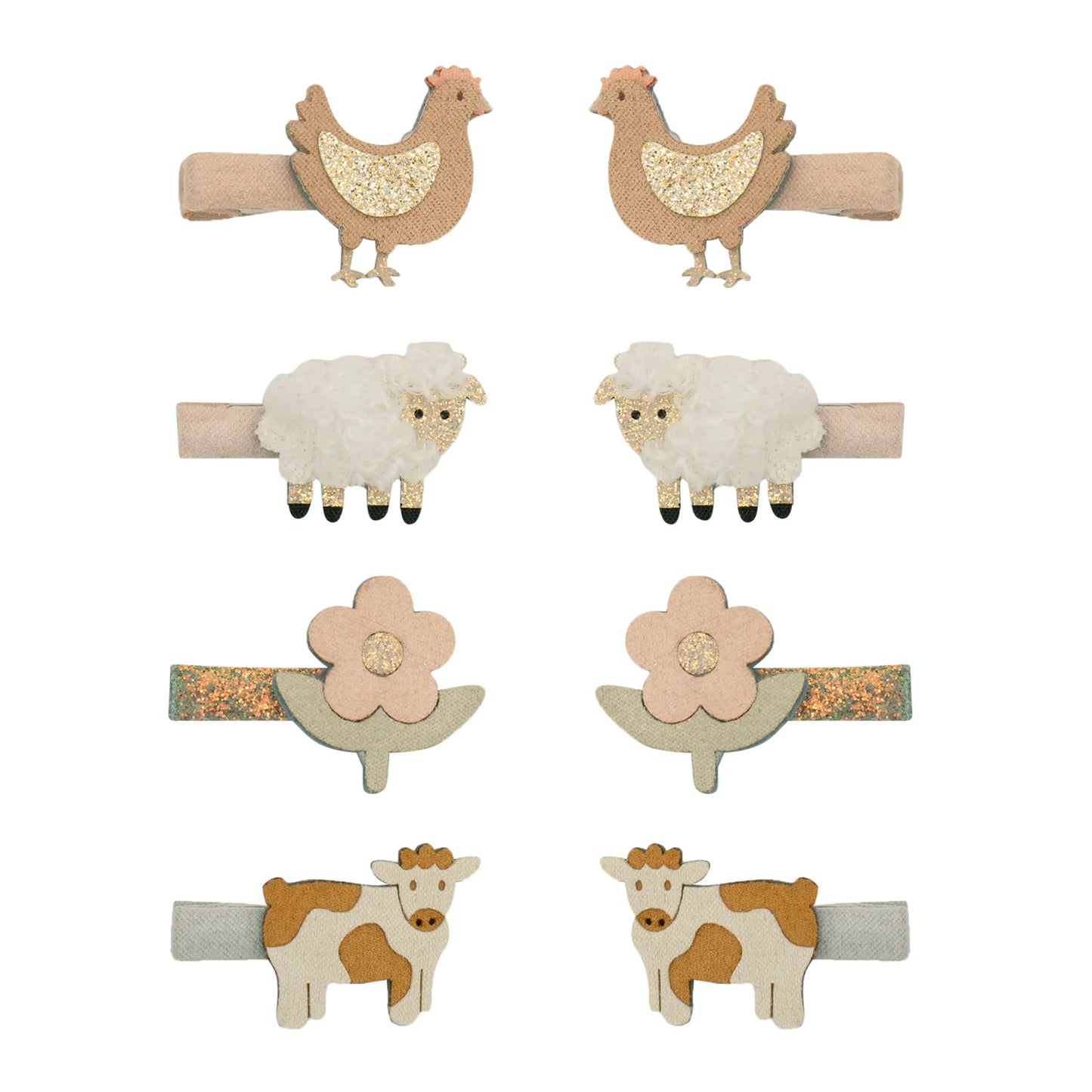 Farm animal mini clips