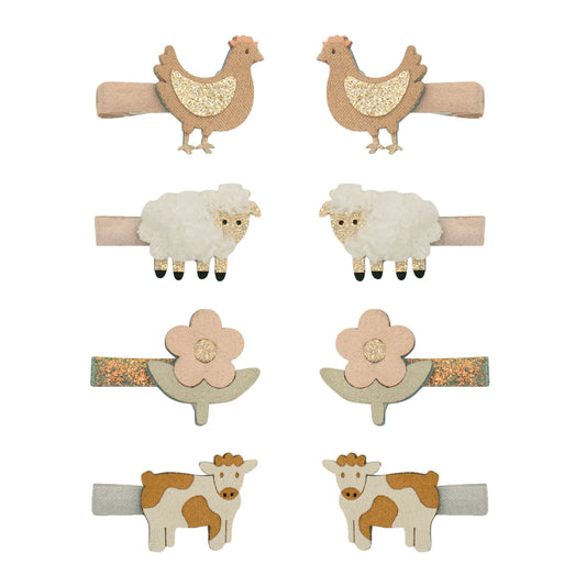 Farm animal mini clips