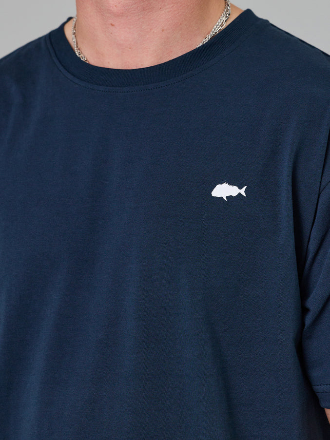 STAMP SEA TEE - NAVY