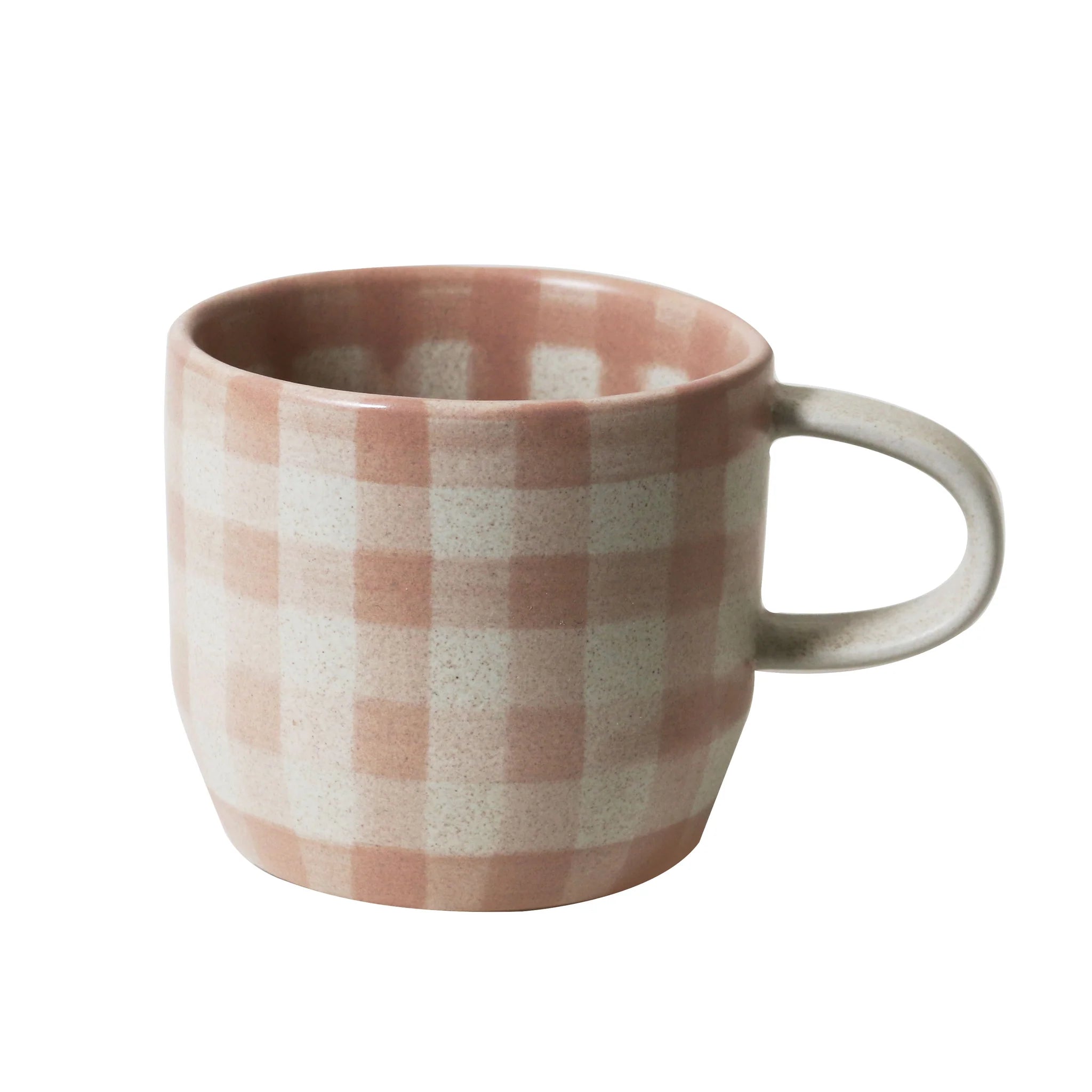 Soft Terracotta Check Mug - Cat's Pyjamas