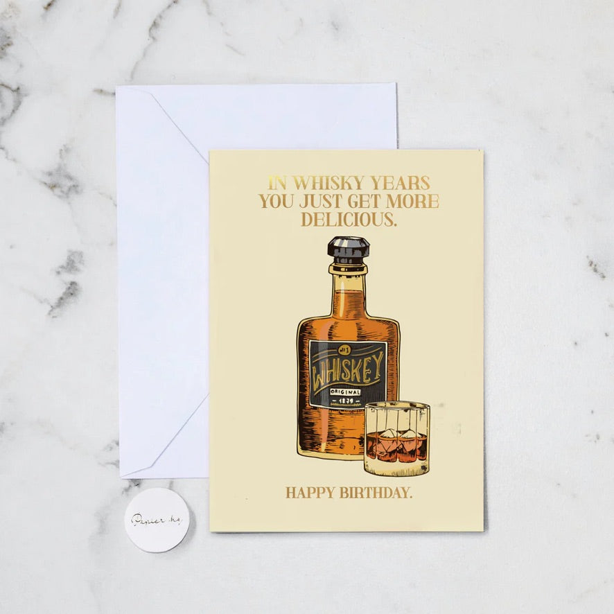 WHISKY GREETING CARD