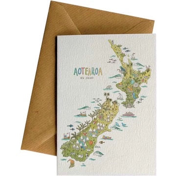 NZ Nature Map - Card
