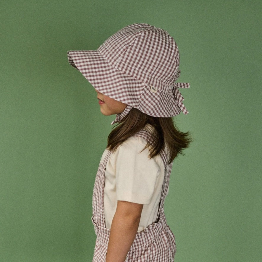 Gingham sunhat - TWILIGHT CHECK
