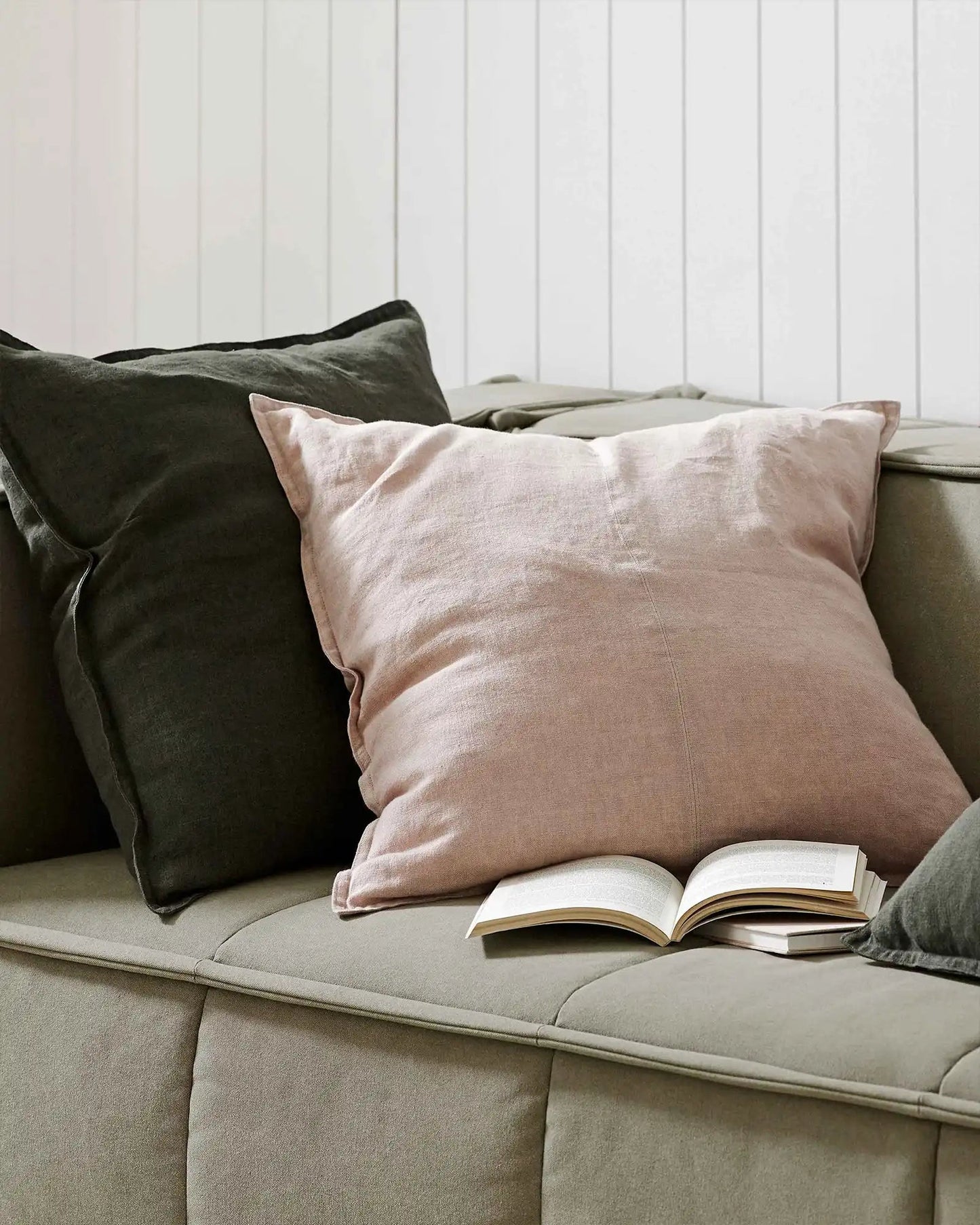 Como Blush Cushion 60x60cm with Feather Inner