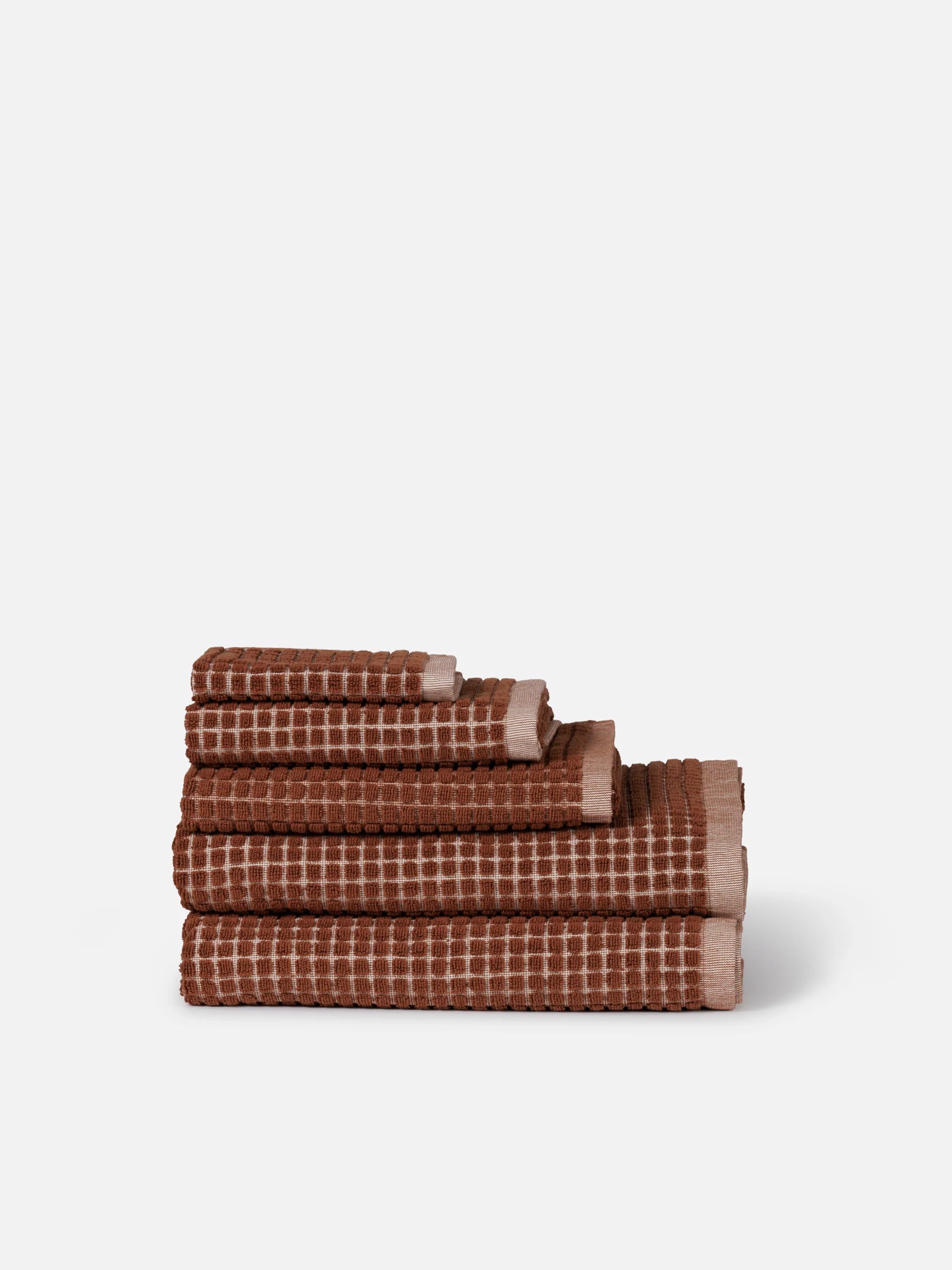 Nero Cotton Towel Range - Paprika/Cream