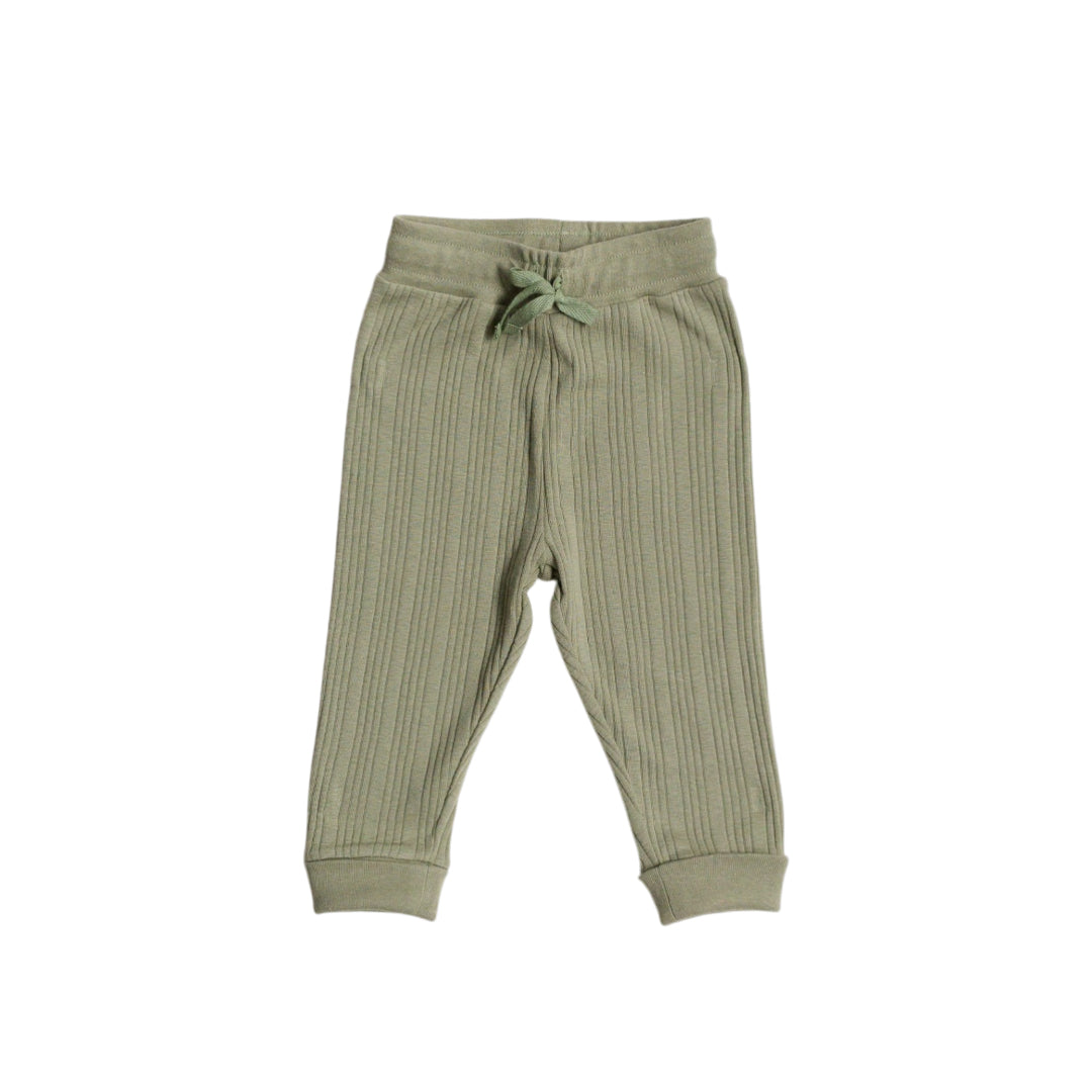Woolbabe Merino/Organic Cotton Relaxed Pants - Flax Marl