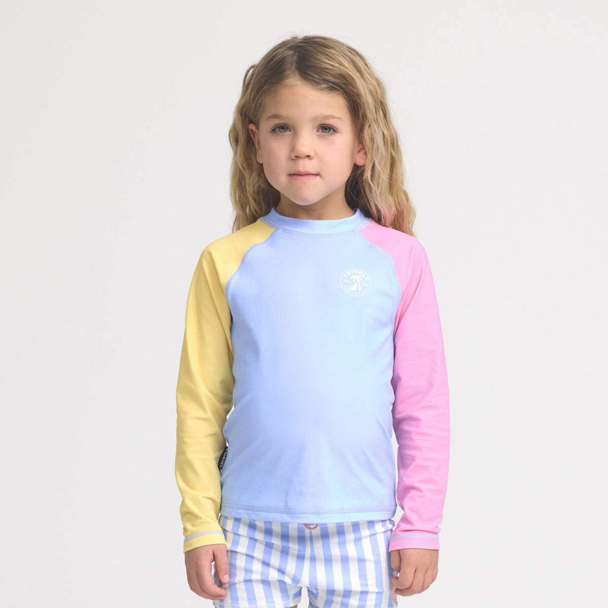 Long Sleeve Rash Vest - Pop Colourblock