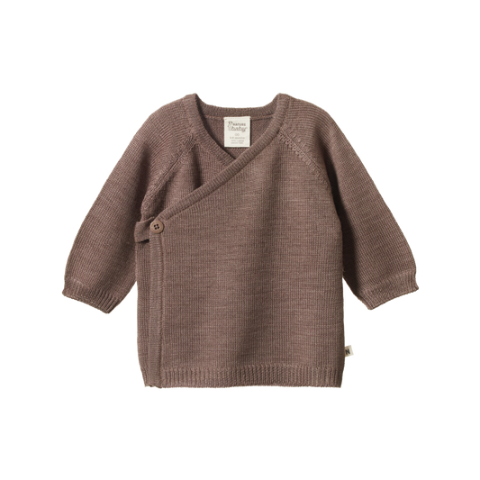 Merino knit kimono jacket - Cub marl