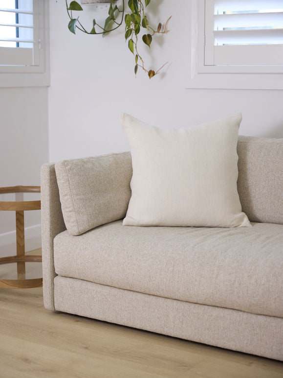 Heavy Linen Cushion Cover - Ivory