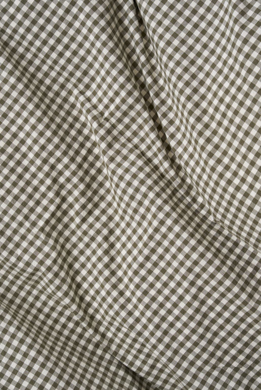 Gingham Organic Cotton Euro Pillowcase - Olive