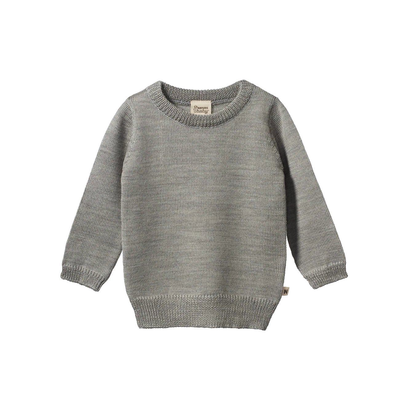 Merino Knit Pullover - Grey marl