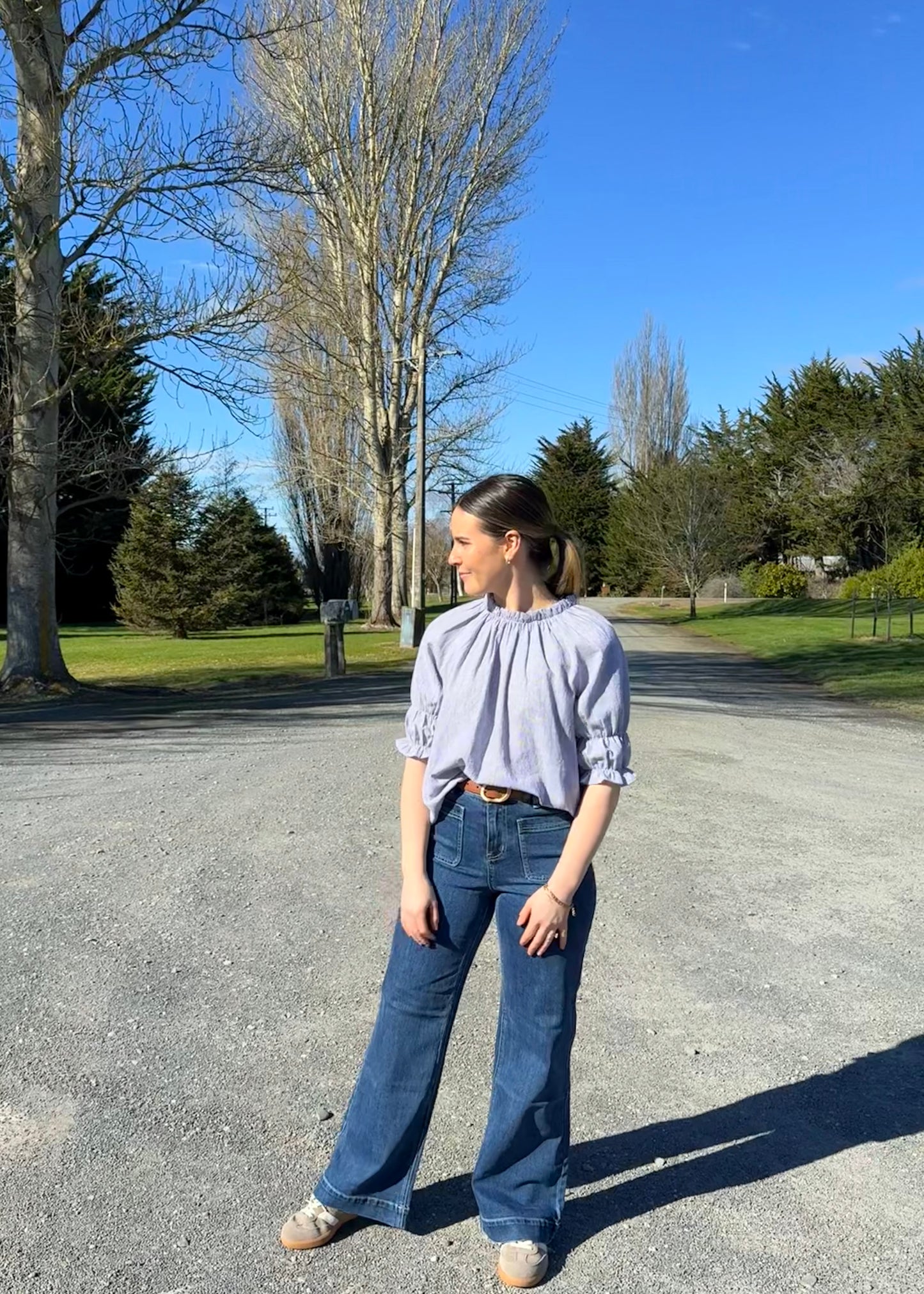 Gracie top - Blue/White stripe