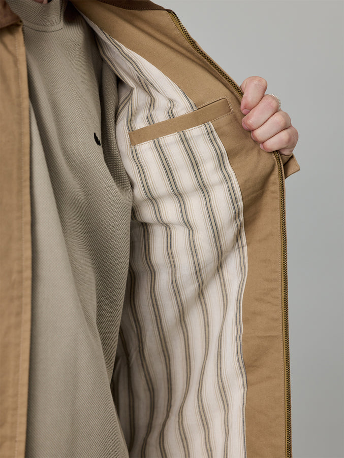 HELMSMANS JACKET - BEIGE/BROWN