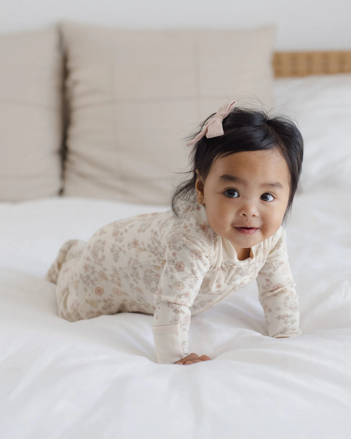 Zip Long Sleeve Sleeper Footie - Floral Vine