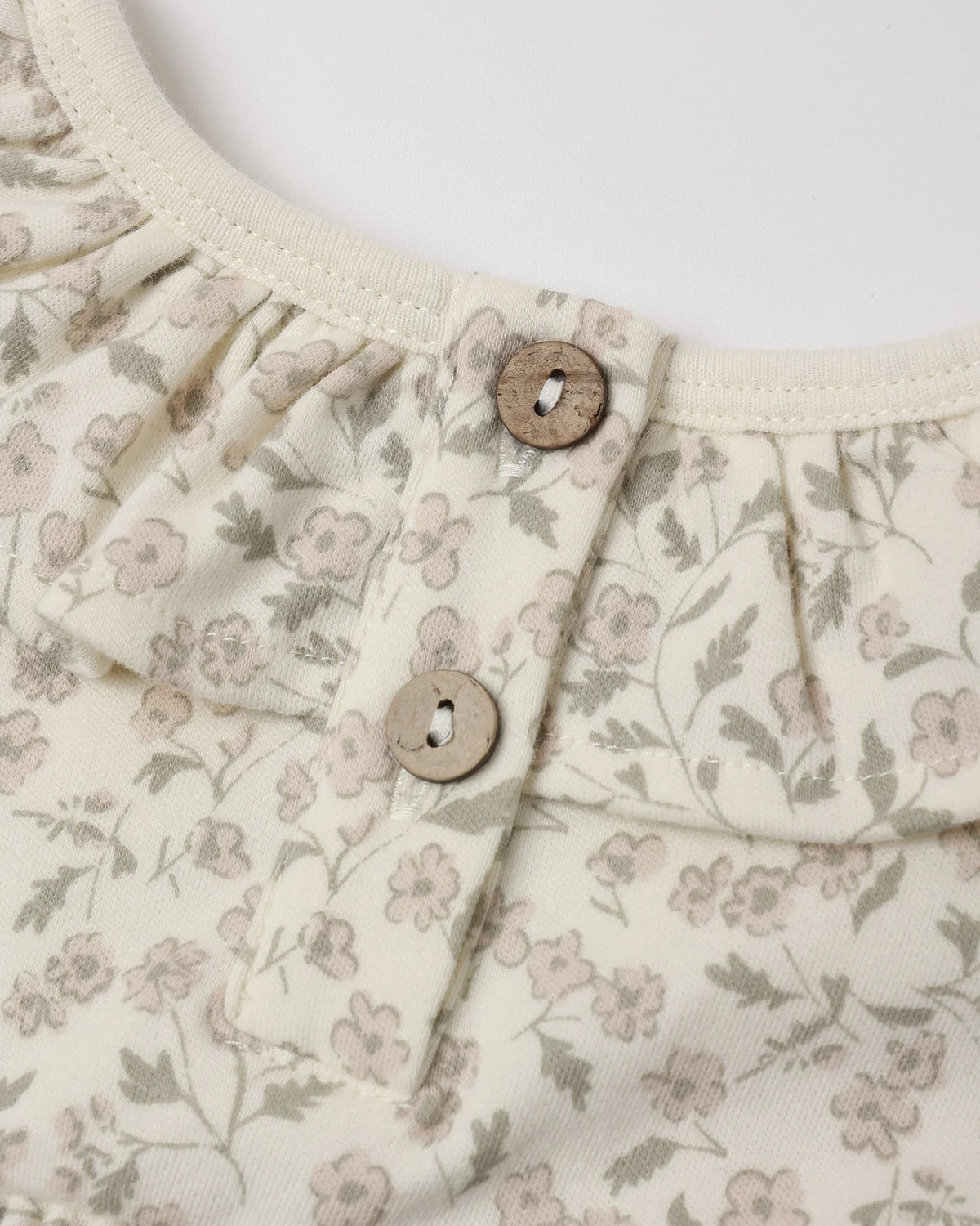 Ruffle Collar Jersey Dress Floret