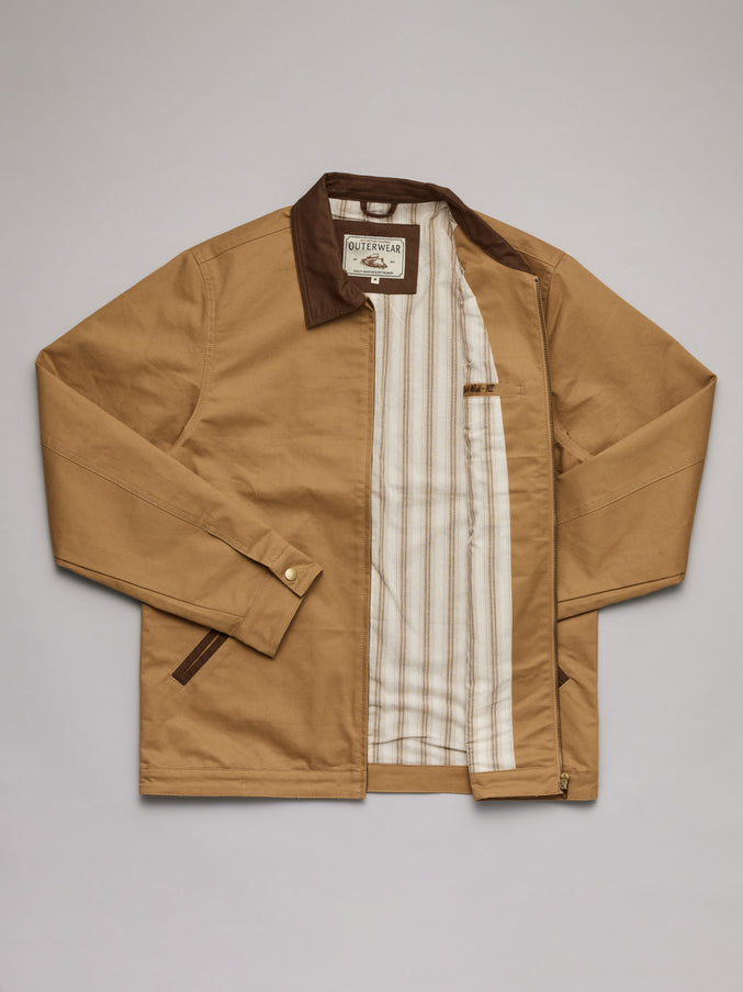HELMSMANS JACKET - BEIGE/BROWN