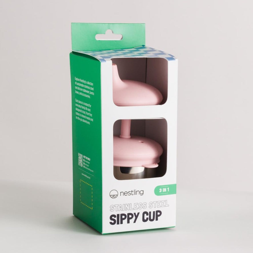 Nestling Stainless Insulated Sip & Straw Cup - Dusky Pink