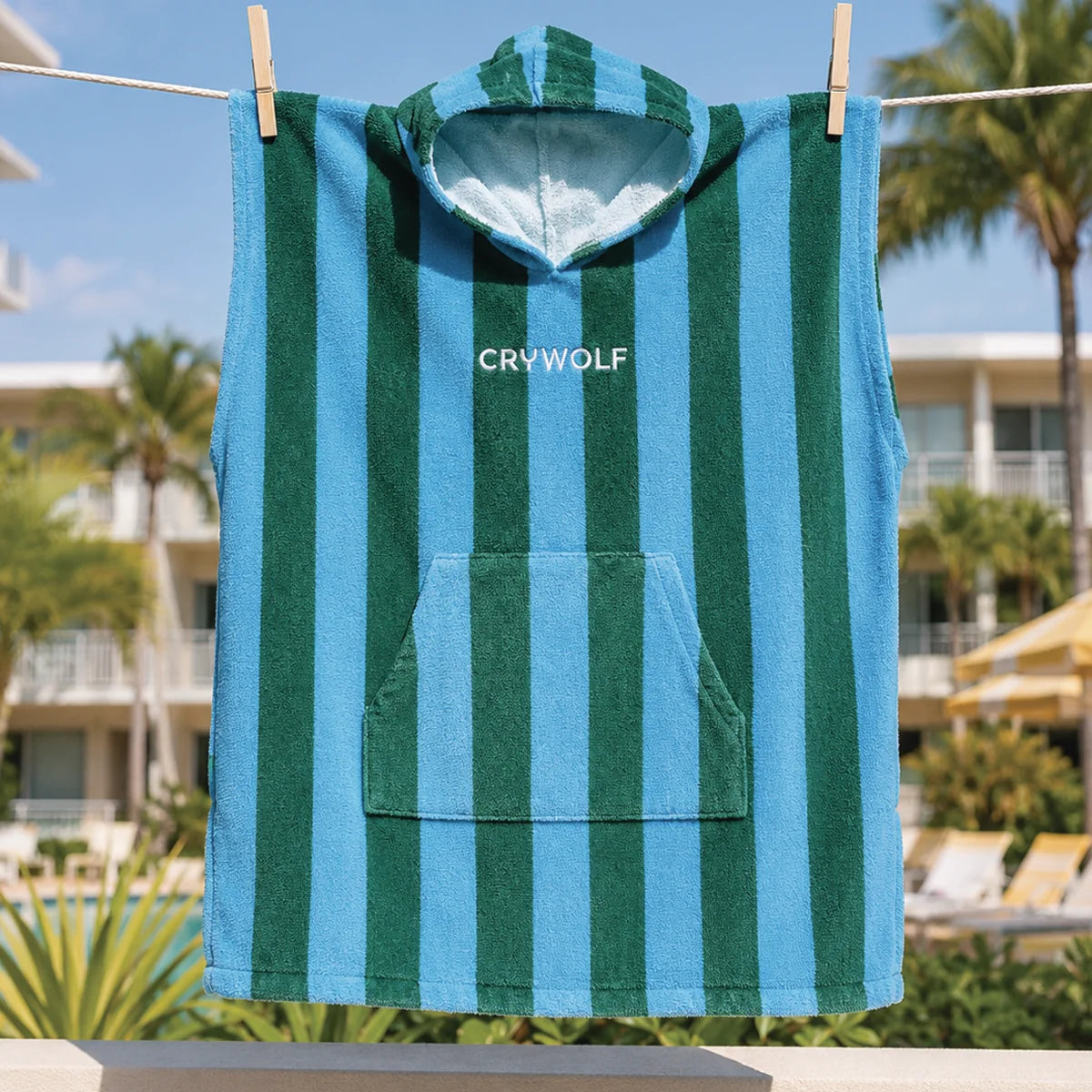 HOODED TOWEL Deck Stripe