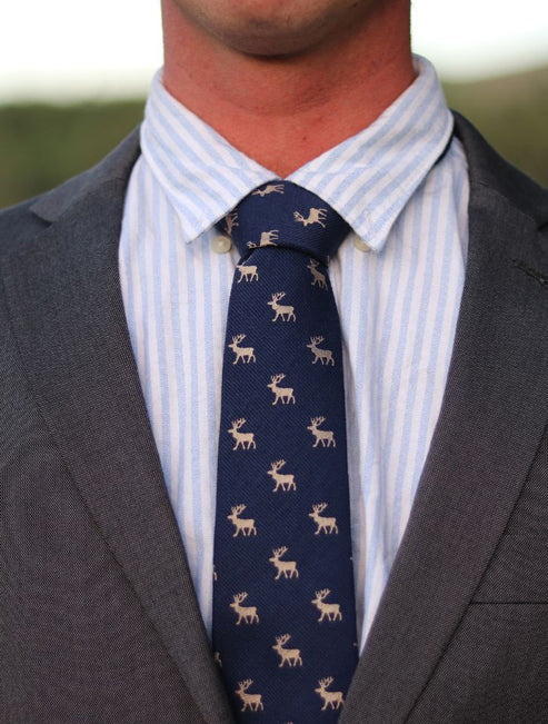 Sheep neck tie - Navy