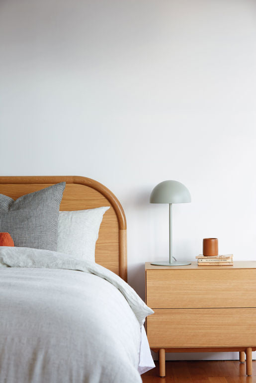 Pinstripe Linen Duvet Cover - Pepper/Chalk