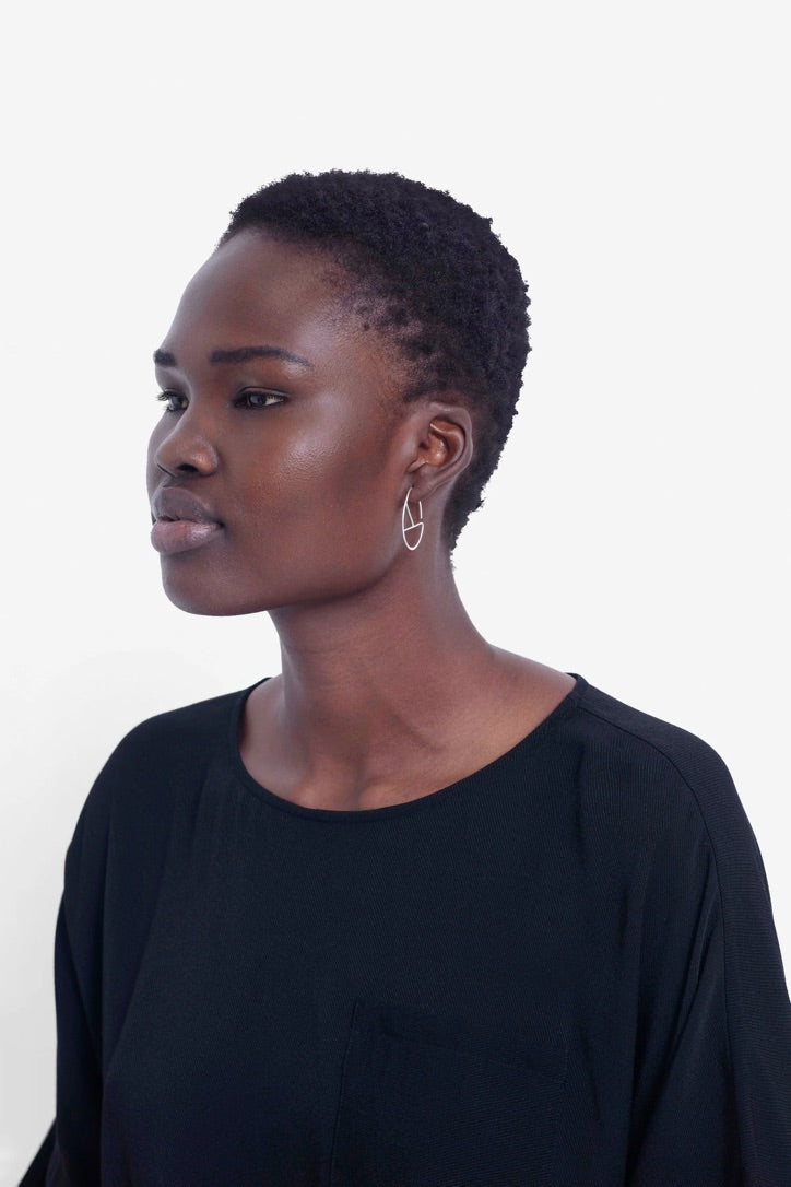 HALLIE EARRING - SILVER MATTE