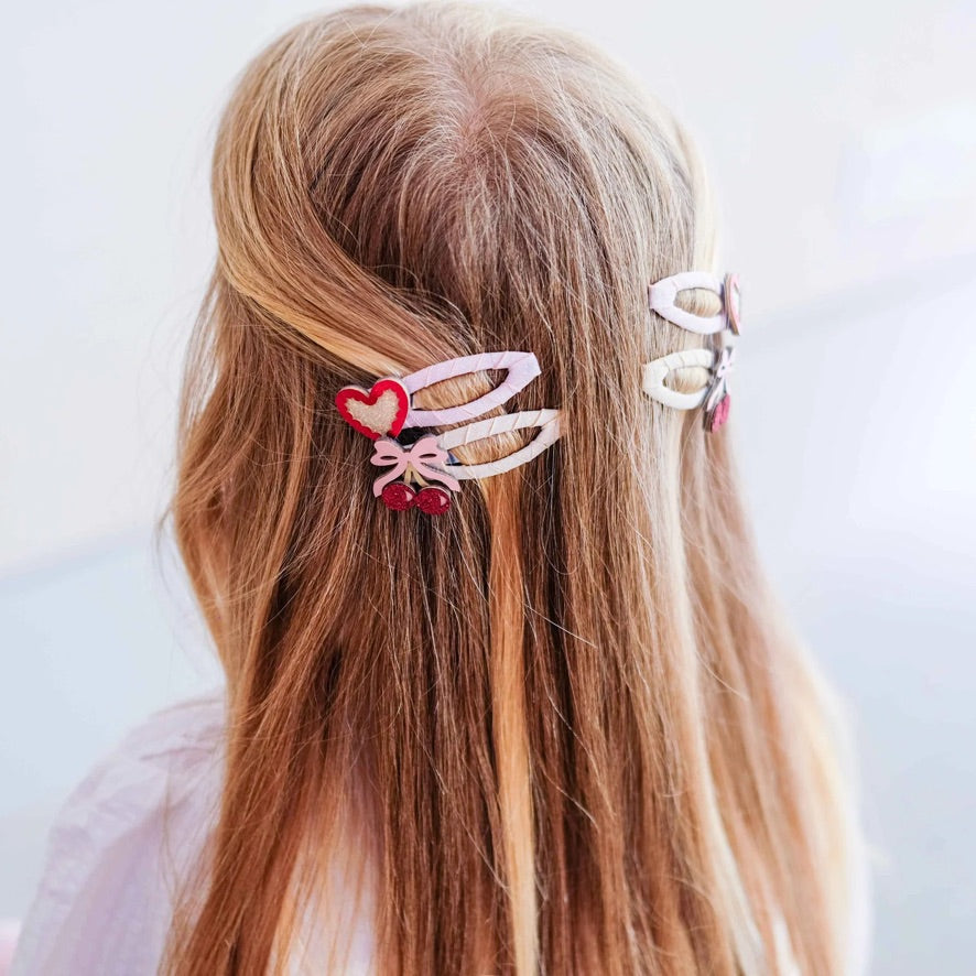 Fancy cherries hair clips