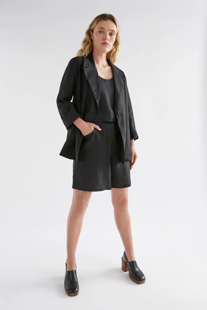 STROM LINEN SHORT - Black