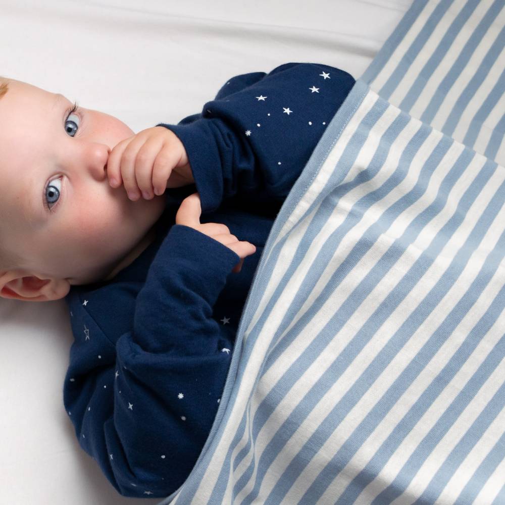 Woolbabe Merino/Organic Cotton Swaddle/Blanket - Glacier