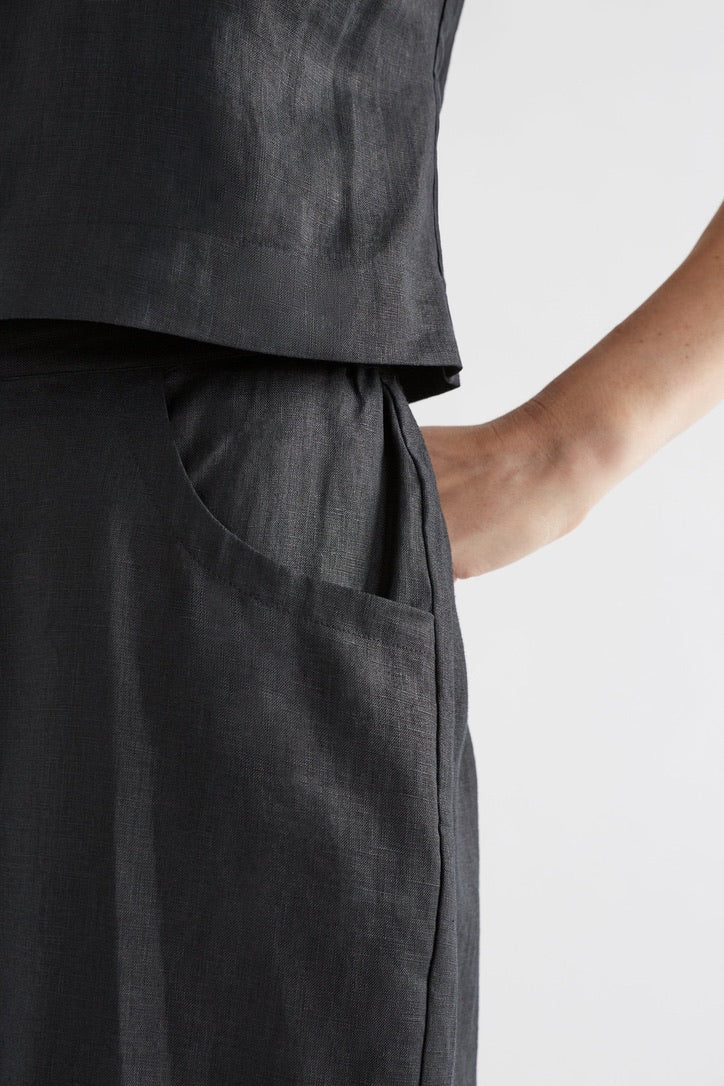 STROM LINEN SHORT - Black