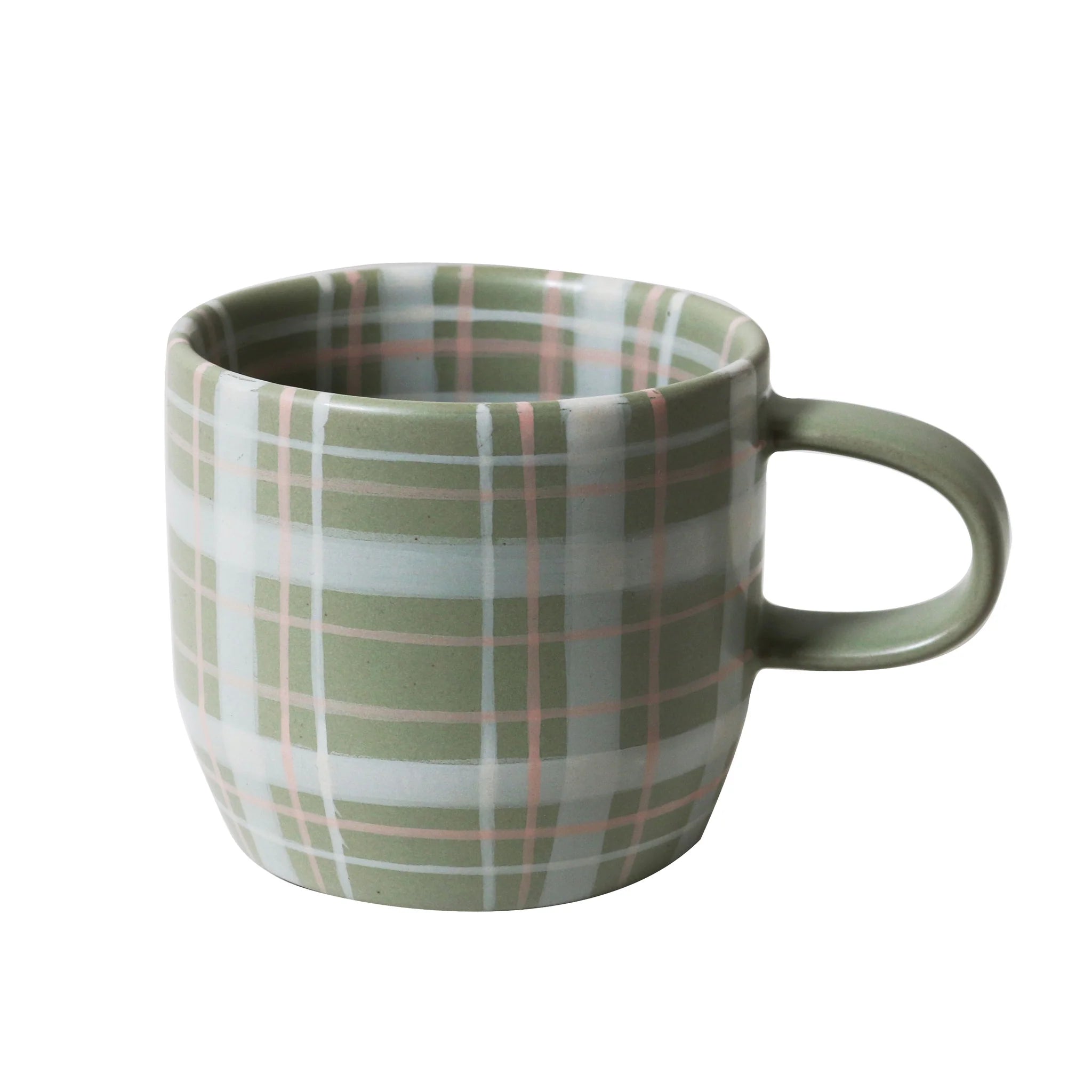 Sage & Blush Check Mug - Cat's Pyjamas