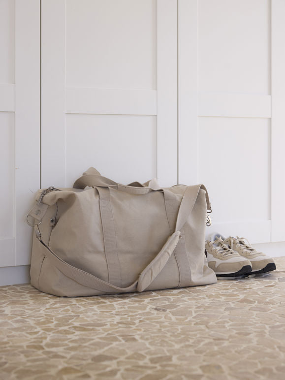 Canvas Weekender Bag - Beige