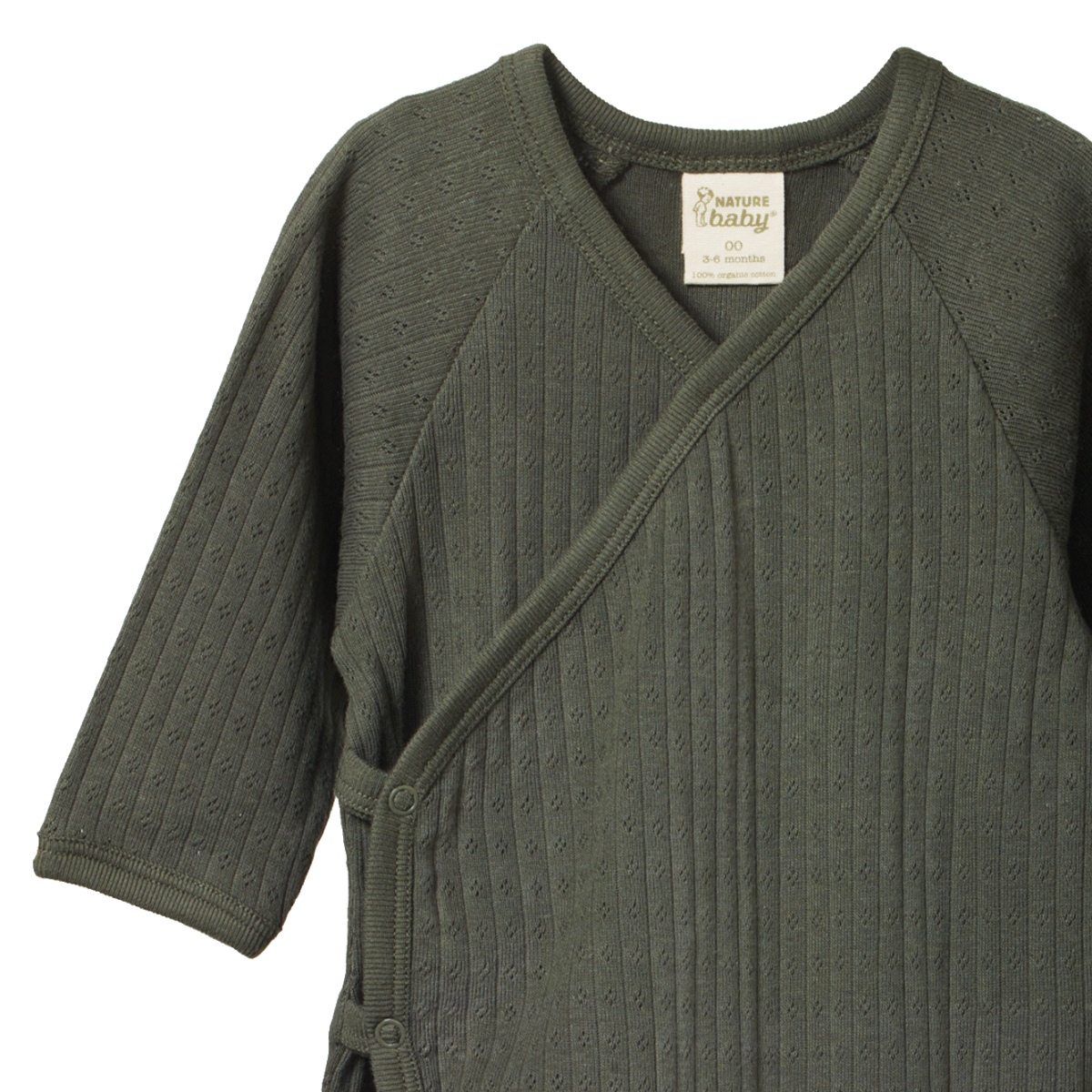 Kimono stretch & grow pointelle - Thyme