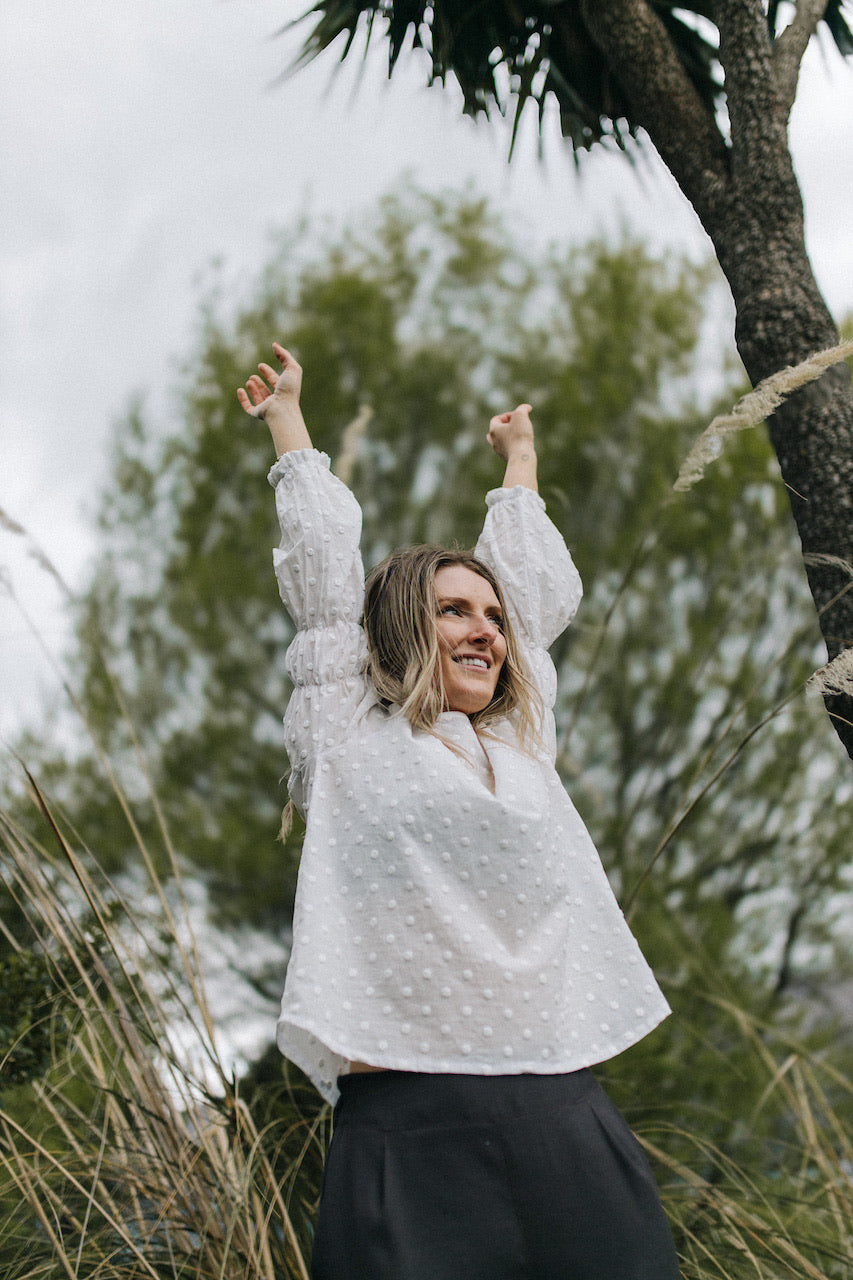 Victoria blouse - White spot