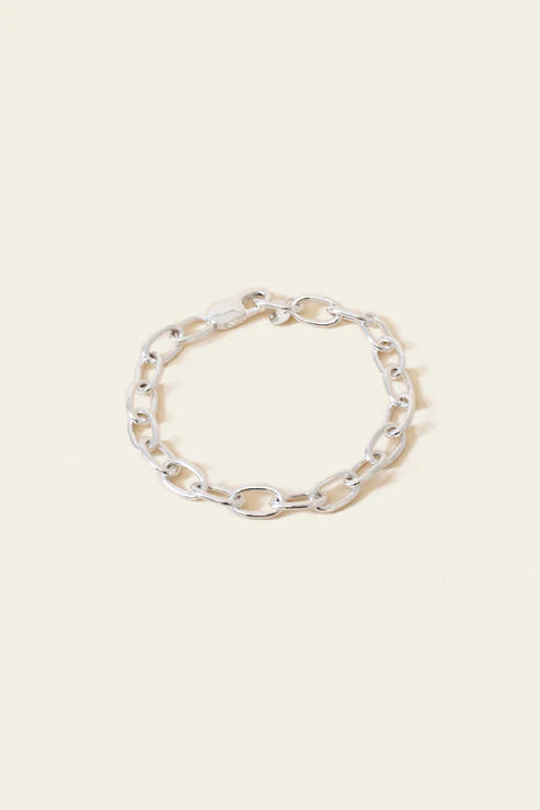 Heritage Round Link Chain Bracelet - Sterling silver