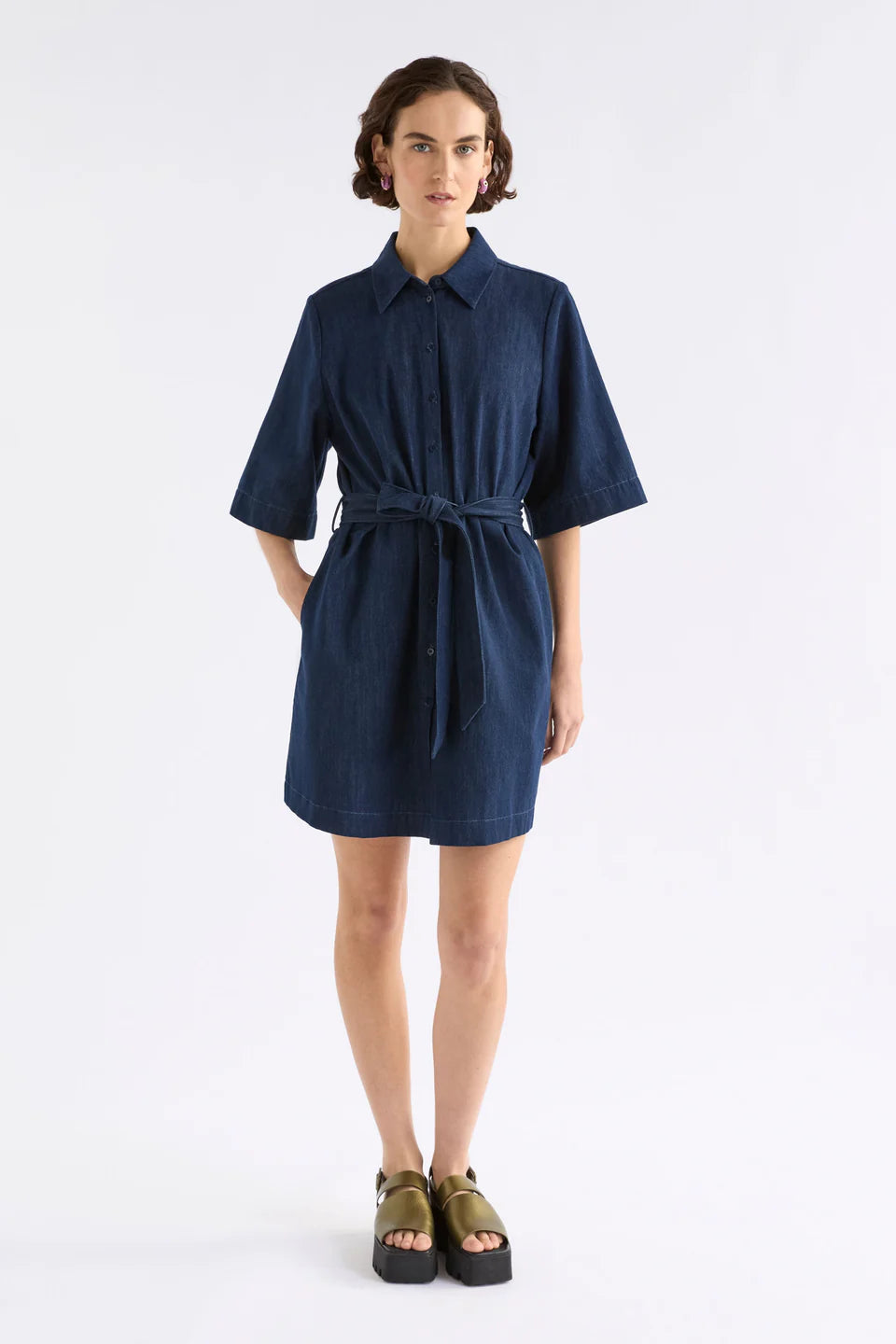 Dennem Dress - DARK BLUE RINSE