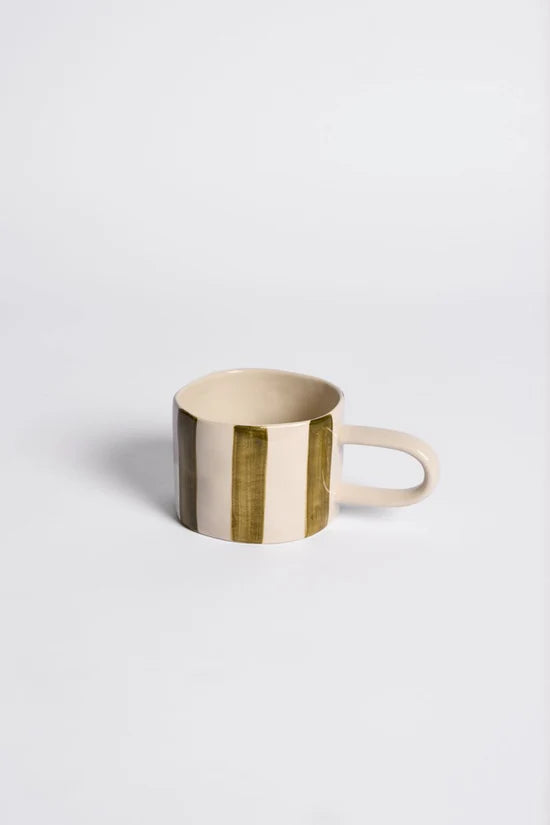 Fenton Stripe mug - Olive
