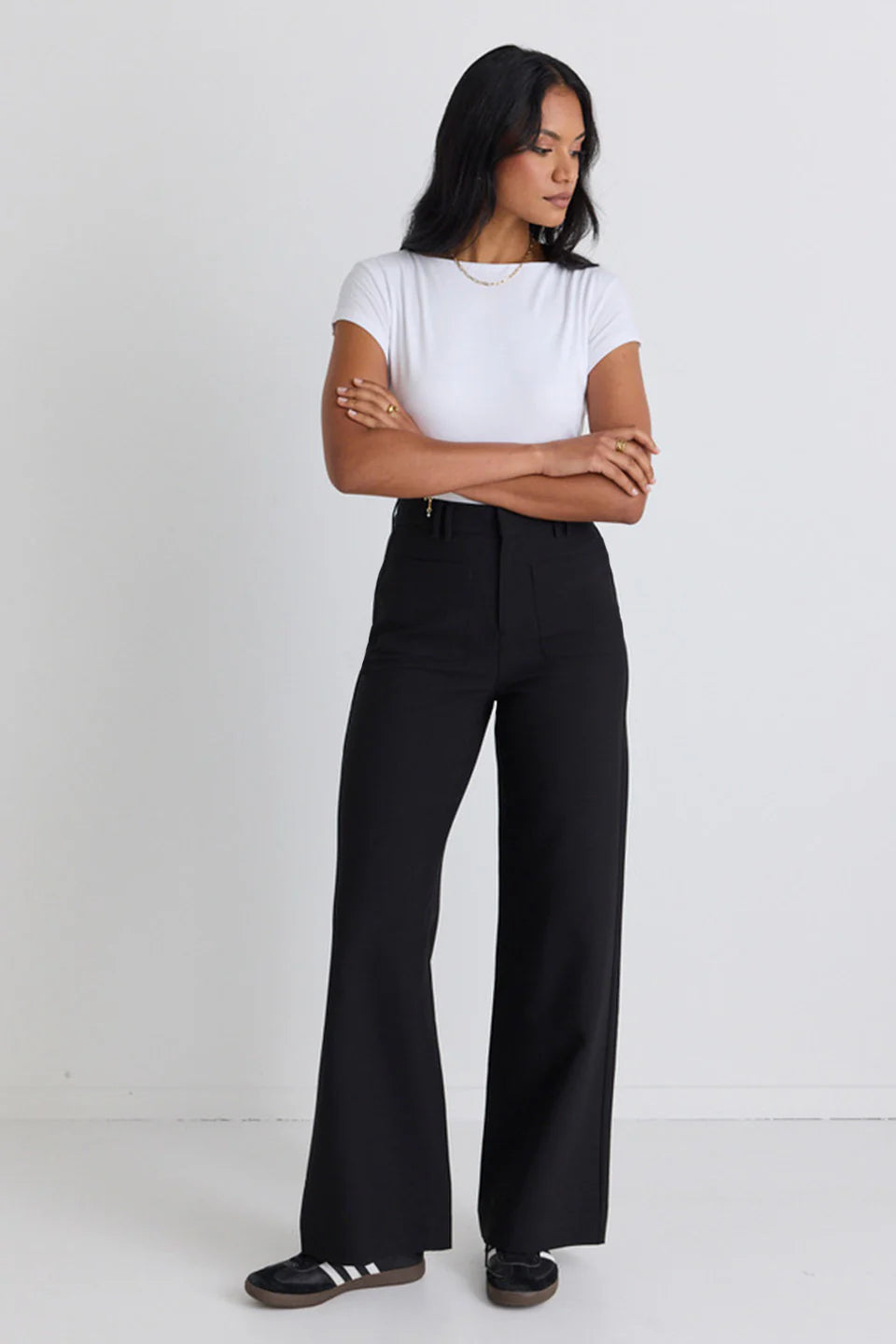 Zoey High rise pants - Soft Black