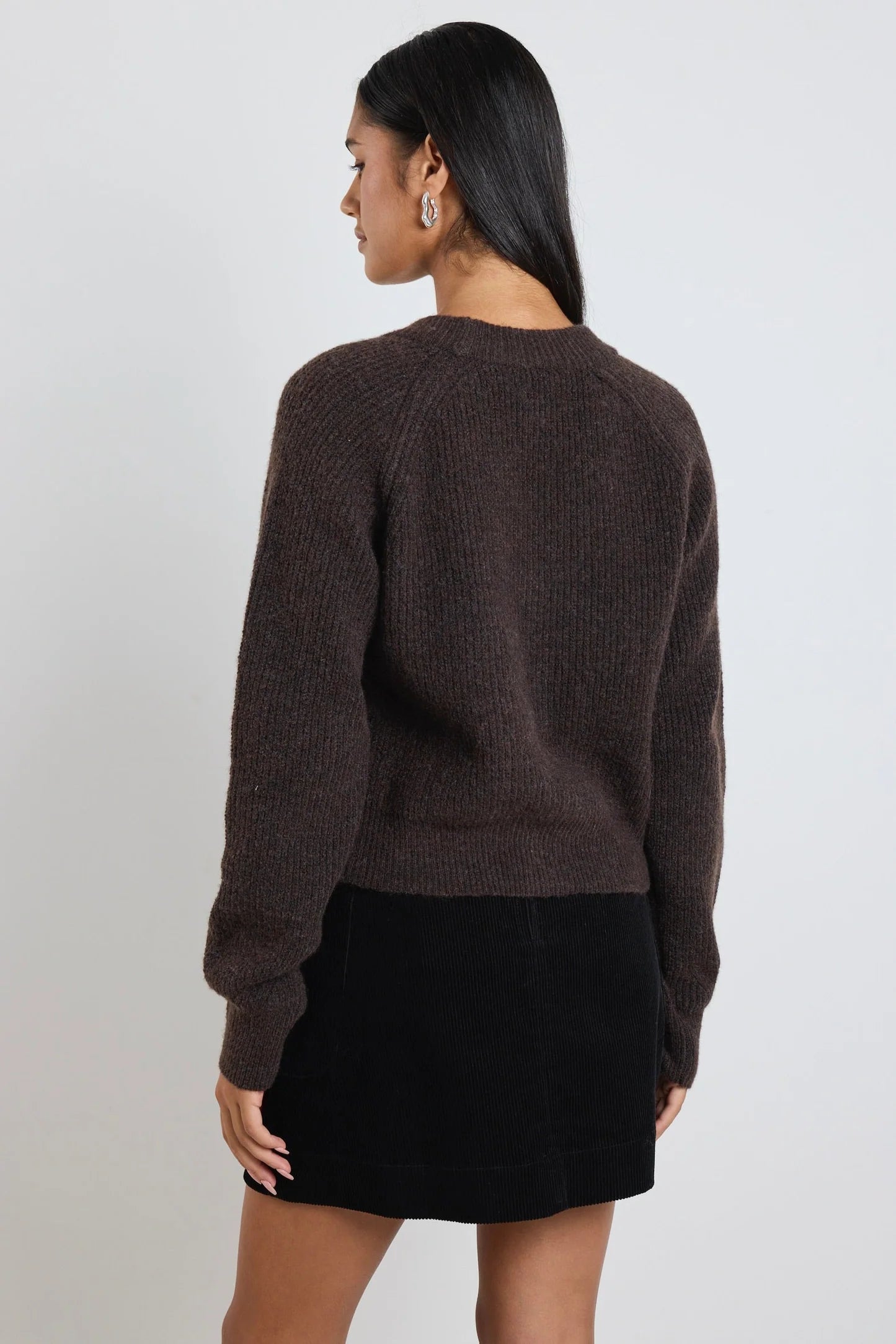 Valid Black Cord Mini Skirt