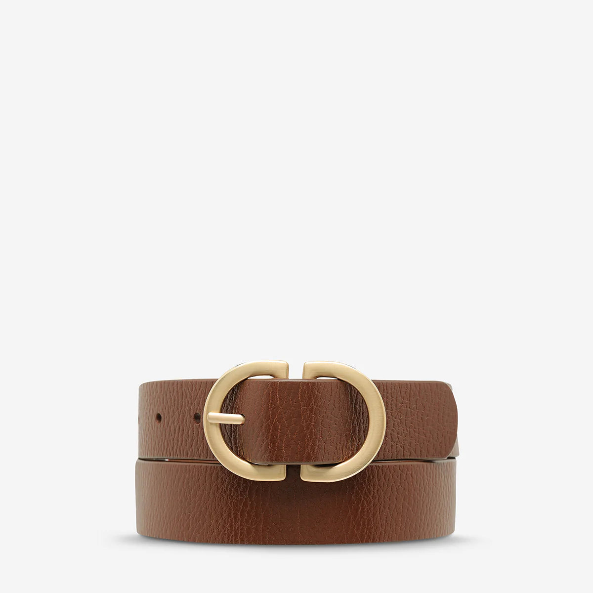 In Reverse Belt - Tan/Gold