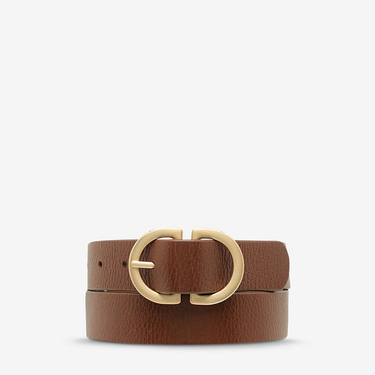 In Reverse Belt - Tan/Gold