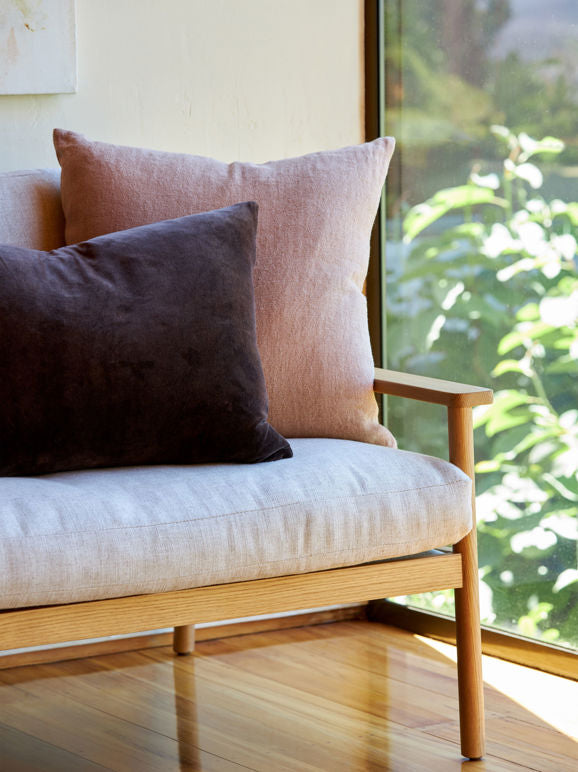 Cotton Velvet Cushion Cover - Henna