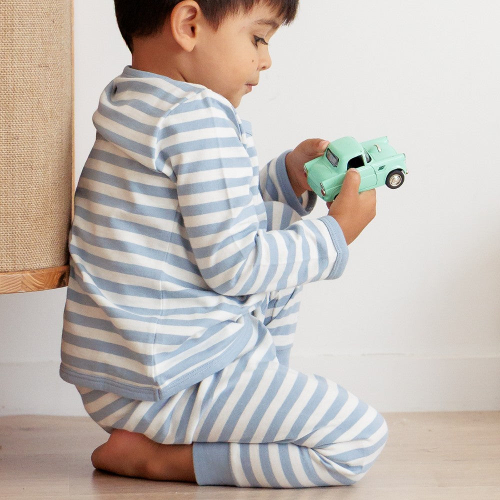 Woolbabe Merino/Organic Cotton Winter Pyjamas - Glacier